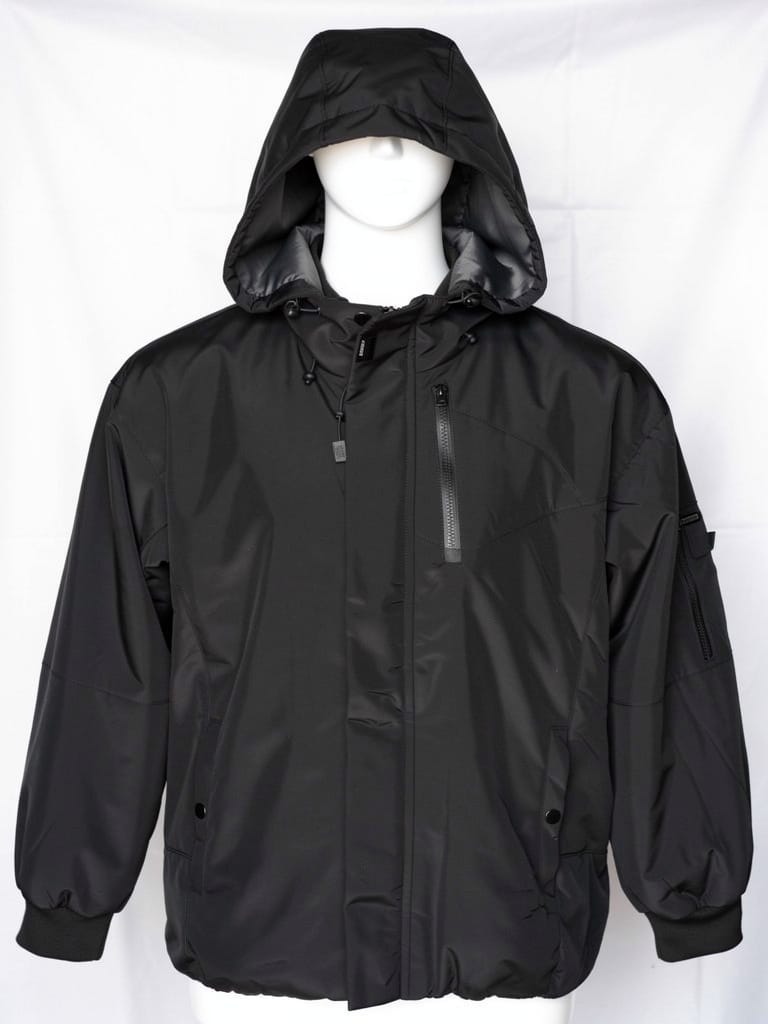hooded winter jacket – black