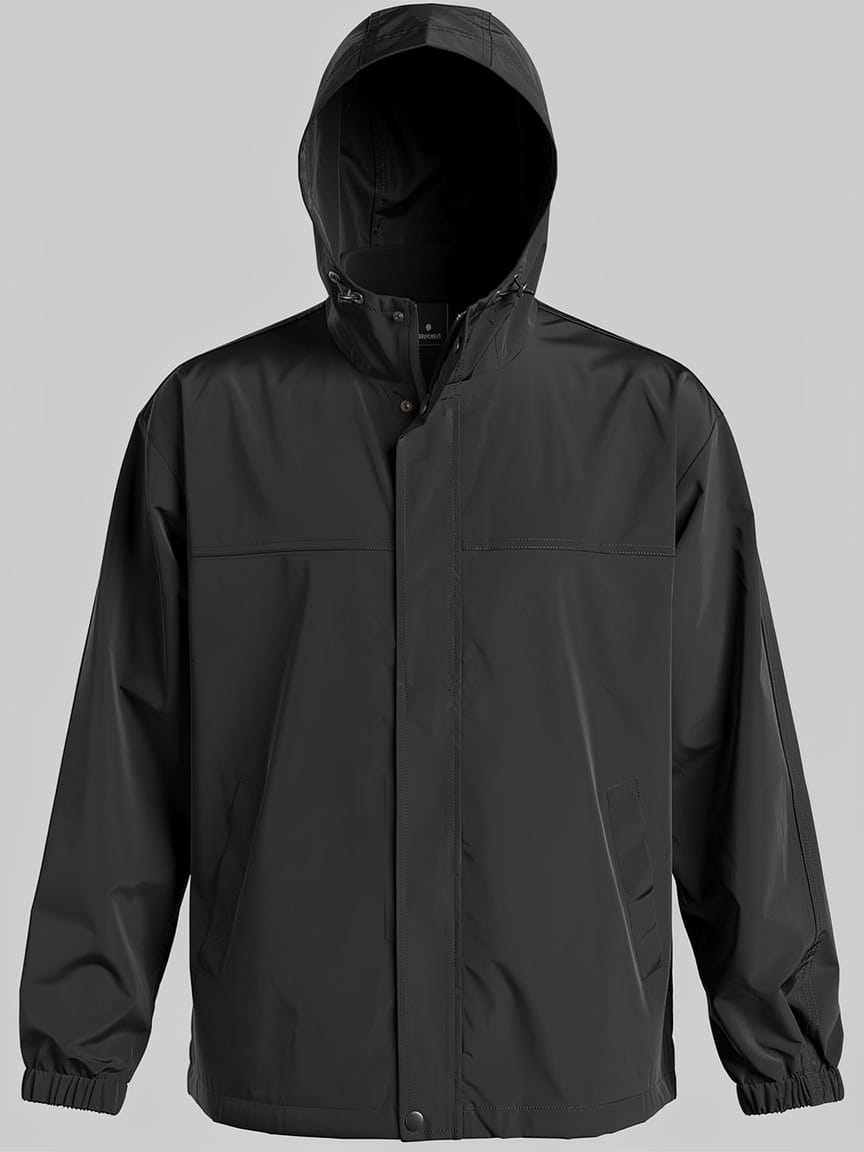 hooded blouson jacket – black